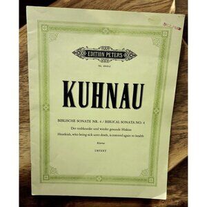 Johann Kuhnau Biblical Sonata No 4 Piano Sheet Music Edition Peters Hezekiah